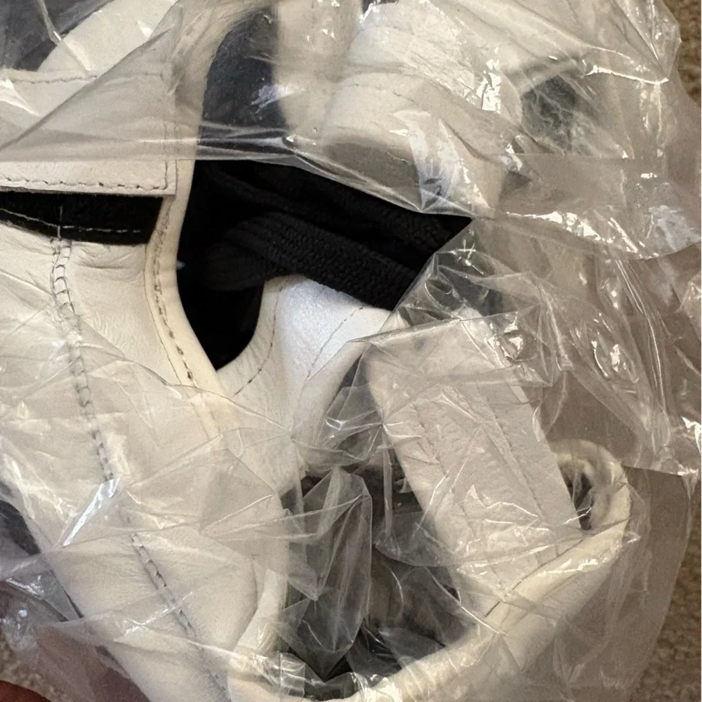Black and White Head Guard with Face Shield size XS